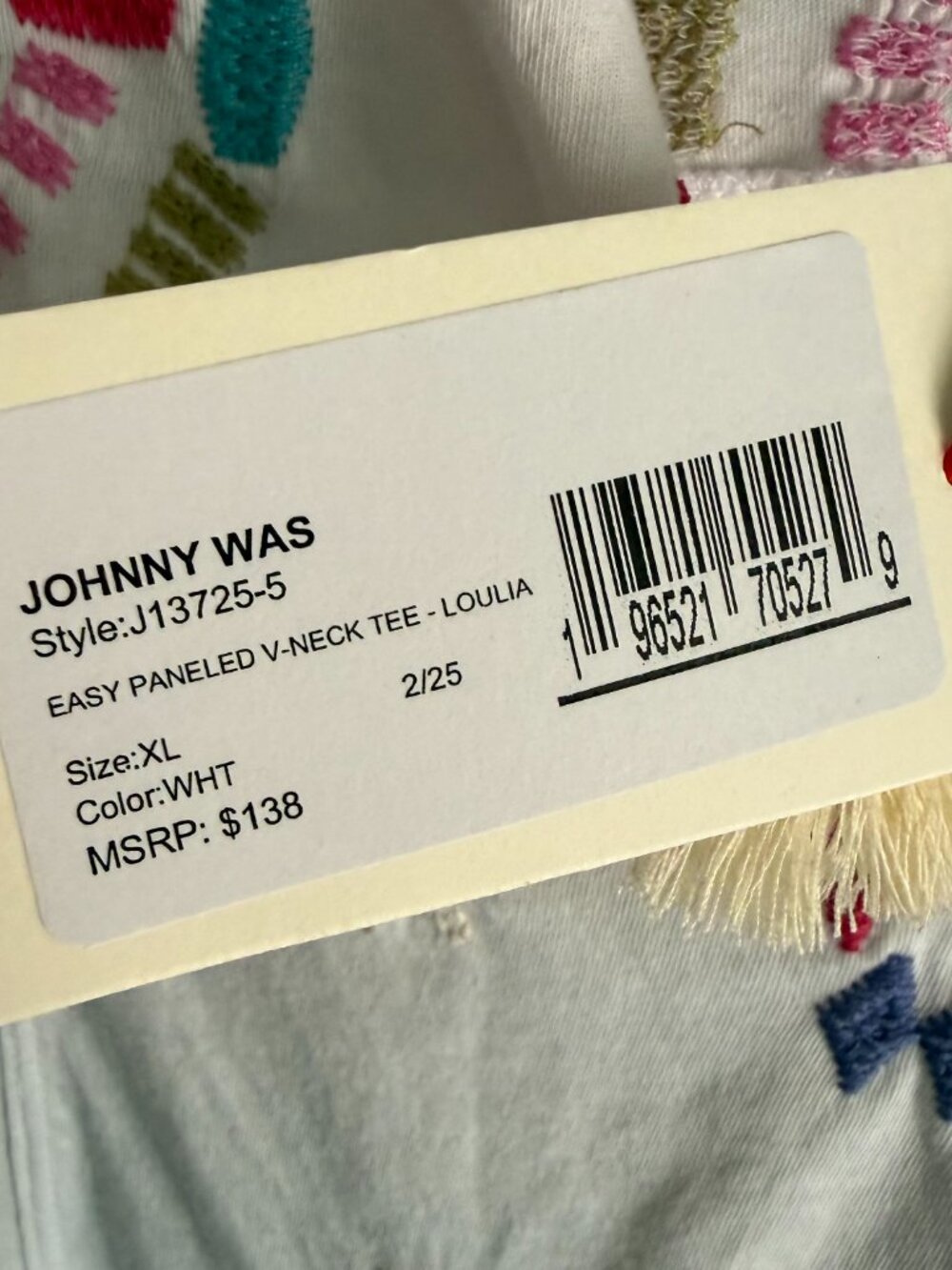 Johnny Was Loulia Embroidered Cotton Top - Picture 5 of 5